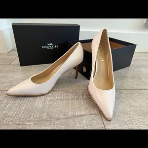 Coach high heels never worn before! Matte white